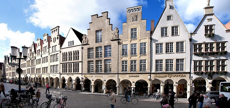 De prinzipalmarkt in de binnenstad